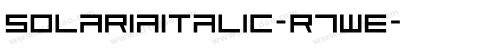 SolariaItalic-R7We字体转换