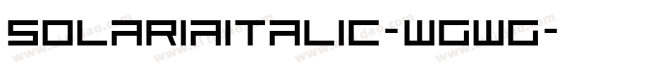 SolariaItalic-WGWG字体转换