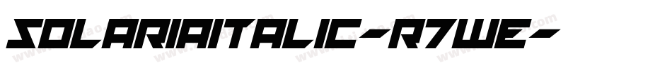 SolariaItalic-R7We字体转换