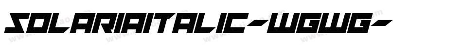 SolariaItalic-WGWG字体转换