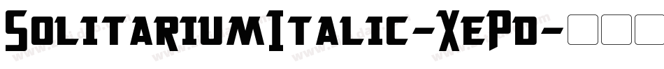 SolitariumItalic-XePd字体转换