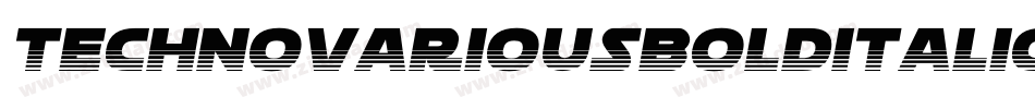 TechnoVariousBoldItalic-mL2A5字体转换