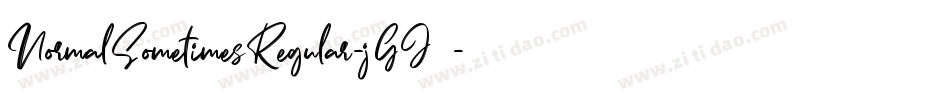 NormalSometimesRegular-jGJ9字体转换
