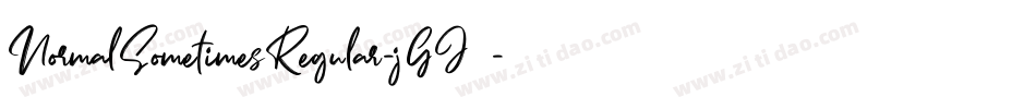 NormalSometimesRegular-jGJ9字体转换
