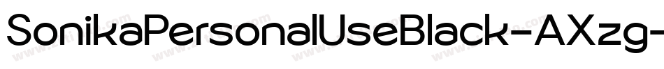 SonikaPersonalUseBlack-AXzg字体转换