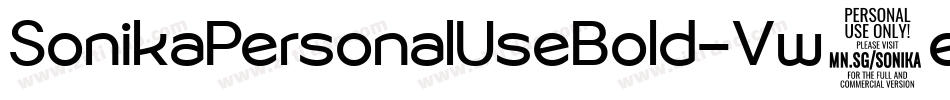 SonikaPersonalUseBold-Vw1e字体转换 SonikaPersonalUseBold-Vw1e字体转换