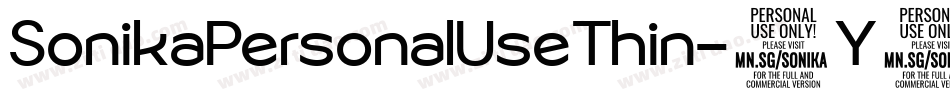 SonikaPersonalUseThin-5Y4v字体转换