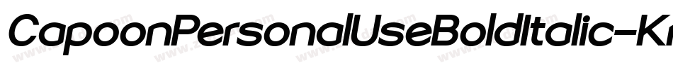 CapoonPersonalUseBoldItalic-Knw7字体转换