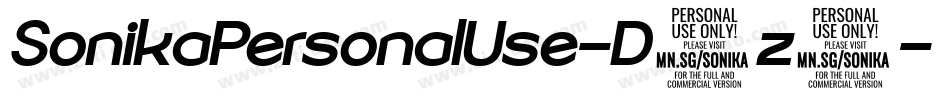 SonikaPersonalUse-D4z3字体转换 SonikaPersonalUse-D4z3字体转换
