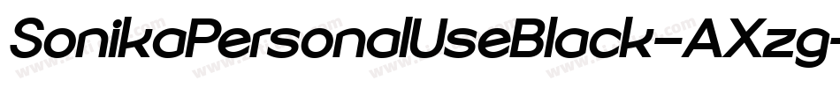 SonikaPersonalUseBlack-AXzg字体转换