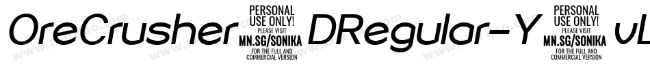OreCrusher3DRegular-Y4vL字体转换