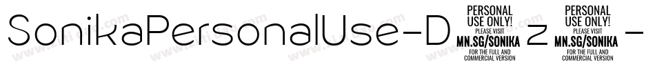 SonikaPersonalUse-D4z3字体转换 SonikaPersonalUse-D4z3字体转换