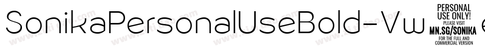 SonikaPersonalUseBold-Vw1e字体转换 SonikaPersonalUseBold-Vw1e字体转换