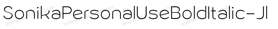SonikaPersonalUseBoldItalic-JlzK字体转换