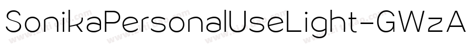 SonikaPersonalUseLight-GWzA字体转换