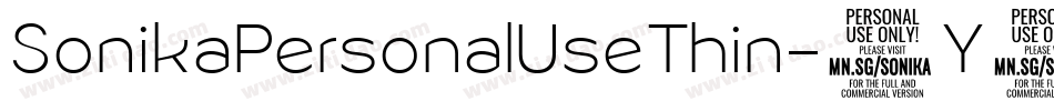 SonikaPersonalUseThin-5Y4v字体转换