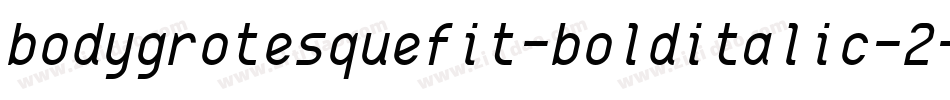 bodygrotesquefit-bolditalic-2字体转换