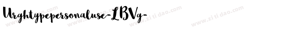 Urghtypepersonaluse-LBVg字体转换