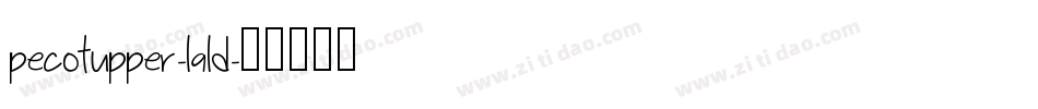PecotUpper-l9LD字体转换