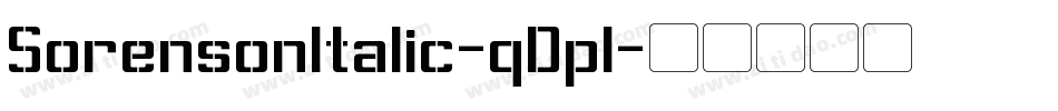 SorensonItalic-qDpl字体转换