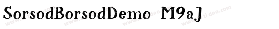 SorsodBorsodDemo-M9aJ字体转换