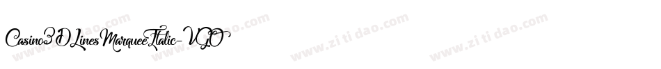 Casino3DLinesMarqueeItalic-VGOoZ字体转换