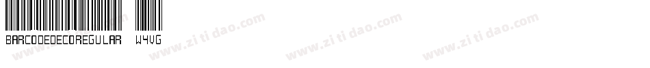 BarcodedecoRegular-W4VG字体转换