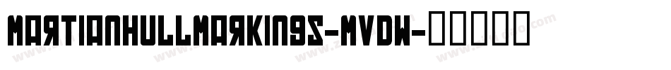 MartianHullMarkings-MVdw字体转换