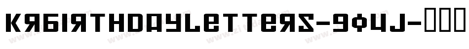 KrBirthdayLetters-9o4j字体转换