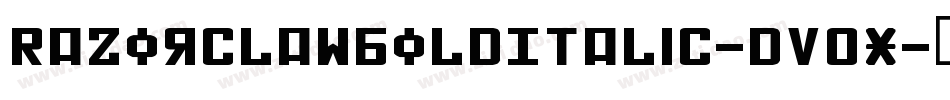 RazorclawBoldItalic-dV0x字体转换