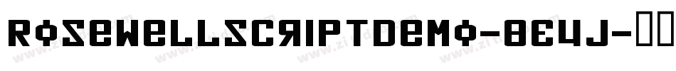 RosewellScriptDemo-8E4J字体转换