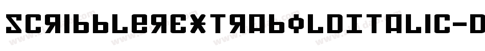 ScribblerExtraboldItalic-DK0x字体转换