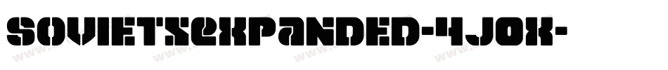 SovietXExpanded-4J0x字体转换 SovietXExpanded-4J0x字体转换