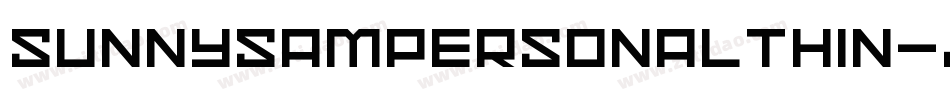 SunnysampersonalThin-jER2R字体转换