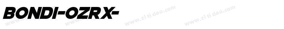 Bondi-oZRx字体转换