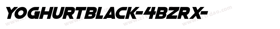 YoghurtBlack-4BZRx字体转换