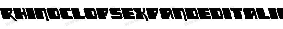 RhinoclopsExpandedItalic-p775a字体转换