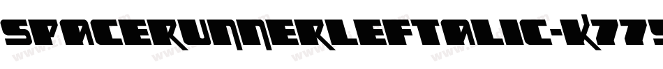 SpaceRunnerLeftalic-K775o字体转换