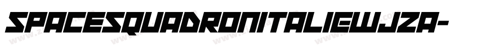 SpaceSquadronItalic-WjZA字体转换