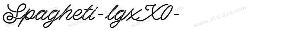 Spagheti-lgxX0字体转换