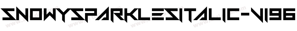 SnowySparklesItalic-V196字体转换