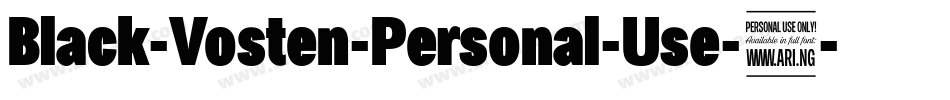 Black-Vosten-Personal-Use-3字体转换