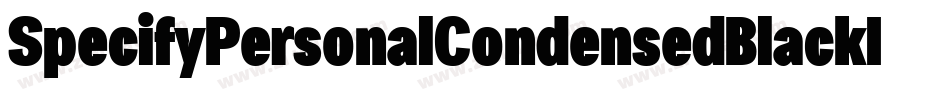 SpecifyPersonalCondensedBlackItalic-Oroo字体转换