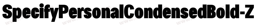 SpecifyPersonalCondensedBold-ZX9l字体转换