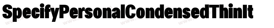 SpecifyPersonalCondensedThinItalic-VmBx字体转换