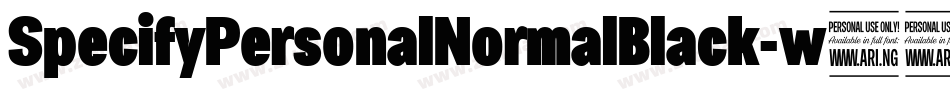 SpecifyPersonalNormalBlack-w582字体转换