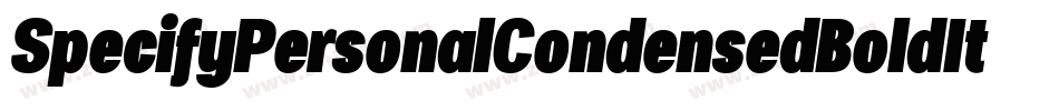 SpecifyPersonalCondensedBoldItalic-3n5y字体转换 SpecifyPersonalCondensedBoldItalic-3n5y字体转换