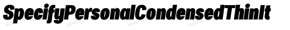 SpecifyPersonalCondensedThinItalic-VmBx字体转换