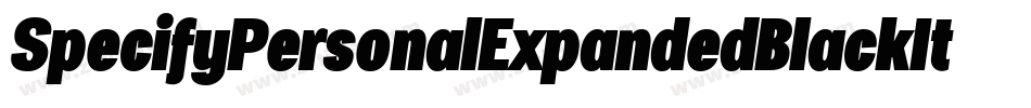 SpecifyPersonalExpandedBlackItalic-G4wP字体转换