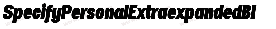 SpecifyPersonalExtraexpandedBlackItalic-R2lV字体转换